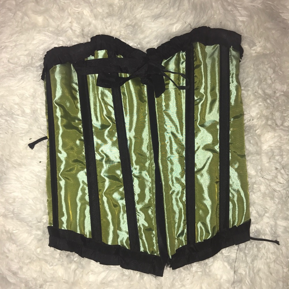 Lovers lane green corset